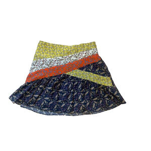 Ramy Brook Skirt Womens Small Kaia Floral Patchwork Peasant Luxury Designer Mini